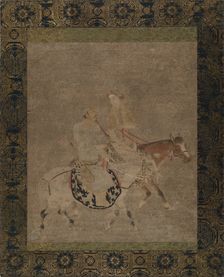 Man and Woman on Horseback. Creator: Unknown