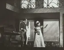 Man and woman pointing, 1938. Creator: Unknown