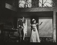 Man and woman pointing, 1938. Creator: Unknown