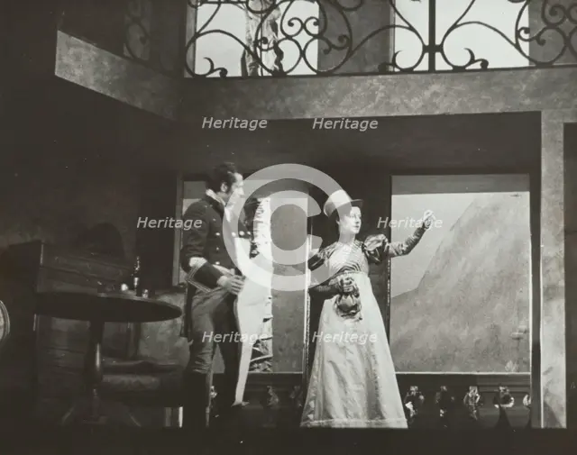 Man and woman pointing, 1938. Creator: Unknown.