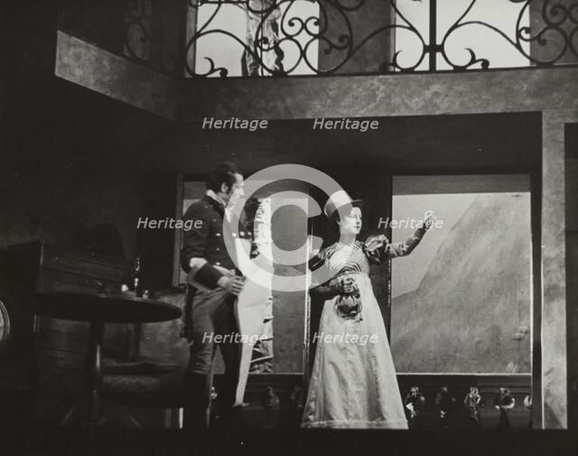 Man and woman pointing, 1938. Creator: Unknown.