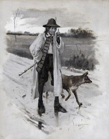 Man and beast, c1886. Creator: Georges Antoine Rochegrosse