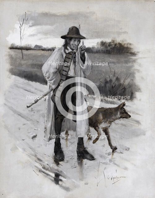 Man and beast, c1886. Creator: Georges Antoine Rochegrosse.