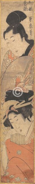 Man and Girl, late 18th-early 19th century. Creator: Kitagawa Kikumaro.