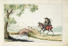 Man and masked woman on horseback, 1660. Creator: Gesina ter Borch