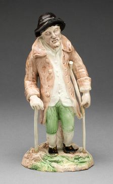 Man as Old Age, Burslem, c. 1790. Creators: Ralph Wood the Elder , Enoch Wood