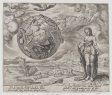 Man Born to Toil, from The Reward of Labour and Diligence, plate 1, 1572., 1572. Creator: Philip Galle