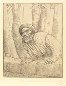 Man Climbing a Wall (L'escalade). Creator: Alphonse Legros