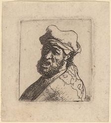 Man Crying Out, Three-Quarters Left, c. 1630/1631. Creator: Rembrandt Harmensz van Rijn