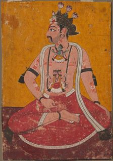 Man Dhata in Yogi Position, c. 1690-1700. Creator: Unknown