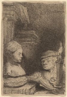 Man Drawing from a Cast, c. 1641. Creator: Rembrandt Harmensz van Rijn