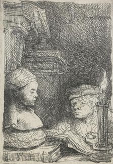 Man drawing from a cast, c.1641. Creator: Rembrandt Harmensz van Rijn