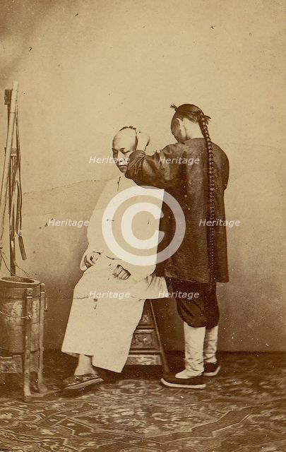 Man Examining Other Man, 1870s. Creator: Unknown.