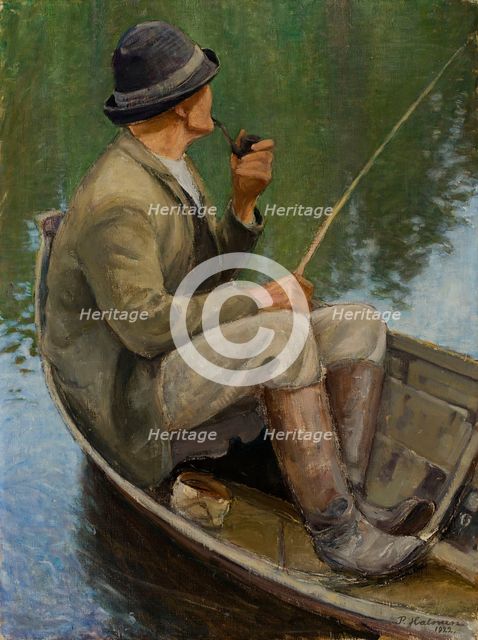 Man Fishing, 1922. Creator: Pekka Halonen.