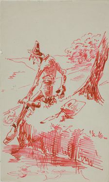 Man Fishing and Holding Bottle, n.d. Creator: Anders Leonard Zorn