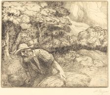 Man Foraging (L'homme au fourrage). Creator: Alphonse Legros
