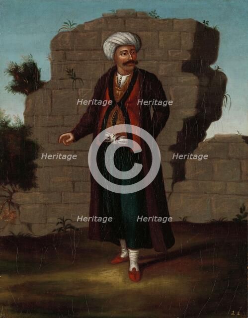 Man from the Island of Mykonos, 1700-1737. Creator: Workshop of Jean Baptiste Vanmour.