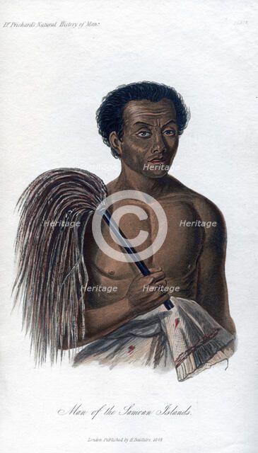 'Man from the Samoan Islands', 1848. Artist: Unknown