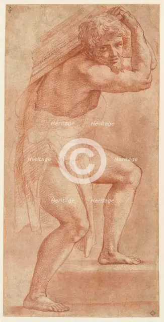 Man half-wrapped, carrying a burden, 1514-1516. Creator: Raphael (Raffaello Sanzio da Urbino) (1483-1520).