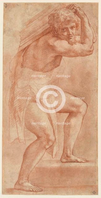 Man half-wrapped, carrying a burden, 1514-1516. Creator: Raphael (Raffaello Sanzio da Urbino) (1483-1520).