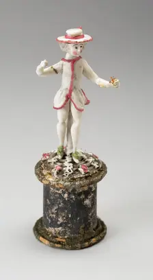 Man Holding a Ball, France, 1750/99. Creator: Verres de Nevers
