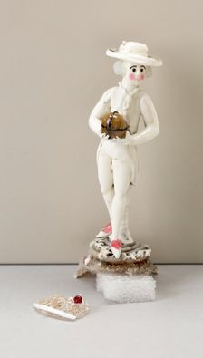 Man Holding a Ball, France, 1750/99. Creator: Verres de Nevers