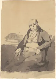 Man Holding a Book [recto], c. 1815. Creator: Thomas Sully