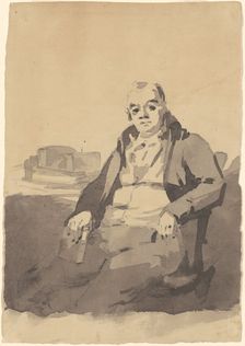 Man Holding a Book [recto], c. 1815. Creator: Thomas Sully