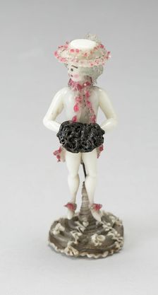 Man Holding a Black Muff, France, 1750/99. Creator: Verres de Nevers