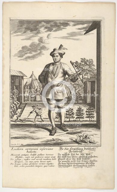 Man Holding a Crossbow. Creator: Martin Engelbrecht.