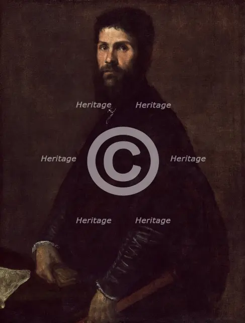 Man Holding a Flute, c.between 1560 and 1565. Creator: Titian.