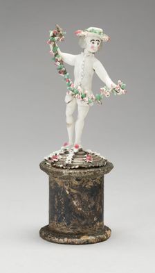 Man Holding a Garland, France, 1750/99. Creator: Verres de Nevers