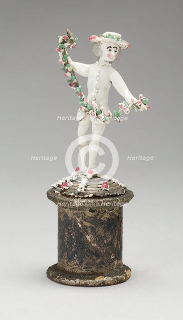 Man Holding a Garland, France, 1750/99. Creator: Verres de Nevers.