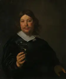 Man holding a Glass of Wine, Mid 17th century. Creator: Bartholomeus van der Helst