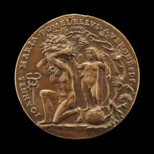 Man Holding Fruit, and Cupid [reverse]. Creator: Giovanni Maria Pomedelli