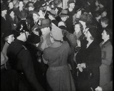 Man in Nazi Uniform Collecting for Charity, 1930s. Creator: British Pathe Ltd