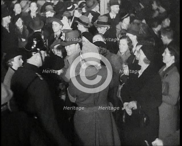 Man in Nazi Uniform Collecting for Charity, 1930s. Creator: British Pathe Ltd.
