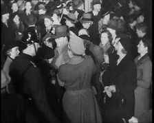 Man in Nazi Uniform Collecting for Charity, 1930s. Creator: British Pathe Ltd