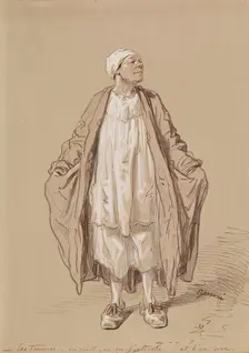 Man in Night Dress, 1804-1866. Creator: Paul Gavarni