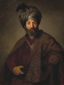 Man in Oriental Costume, c. 1635. Creators: Rembrandt Harmensz van Rijn, Workshop of Rembrandt