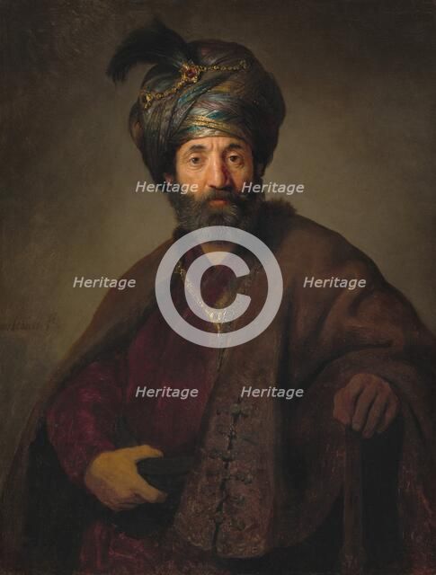 Man in Oriental Costume, c. 1635. Creators: Rembrandt Harmensz van Rijn, Workshop of Rembrandt.
