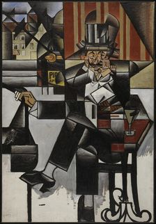 Man in a Café, 1912. Creator: Gris, Juan (1887-1927)