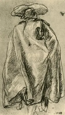 Man in a Big Cloak seen from behind 1752, (1928). Artist: Giovanni Battista Tiepolo