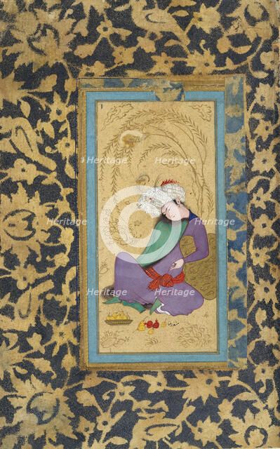 Man in a Fur-Lined Coat, ca. 1600. Creator: Riza.