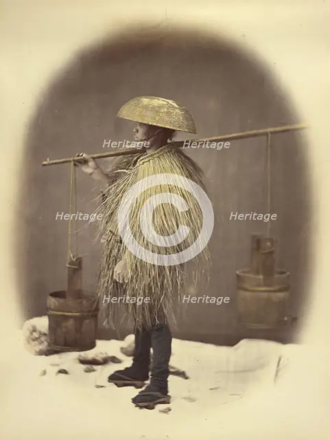 Man in a Straw Coat, 1866-1867. Creator: Felice Beato.