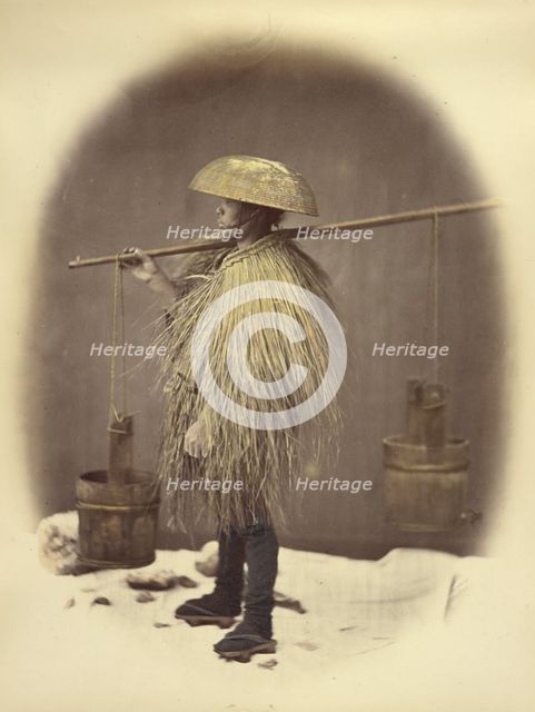 Man in a Straw Coat, 1866-1867. Creator: Felice Beato.