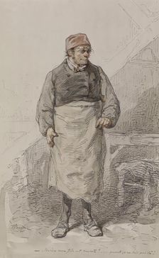 Man in Apron and Cap, c1855. Creator: Paul Gavarni