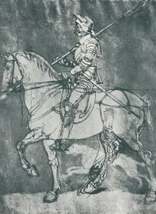 Man in Armour, on Horseback 1498, (1912). Artist: Albrecht Durer