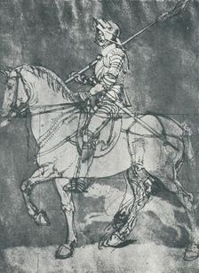 Man in Armour, on Horseback 1498, (1912). Artist: Albrecht Durer