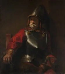 Man in Armor (Mars?). Creator: Style of Rembrandt (Dutch, second or third quarter 17th century)